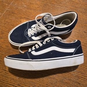 Vans Navy and White Men's Sneakers